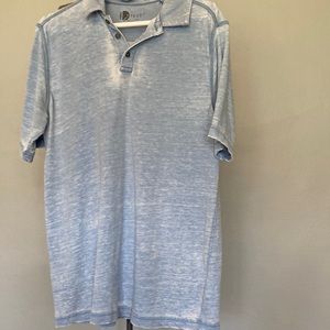 Mens Nicoby light stonewash blue knit Polo Size L